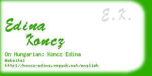 edina koncz business card